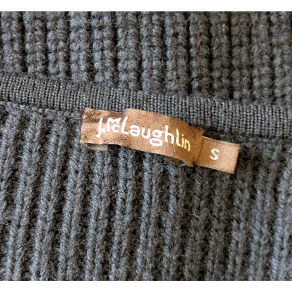 J McLaughlin Navy Blue Lolan Faux Fur Knit Back Vest Sweater Size Small Toggle - Picture 3 of 7